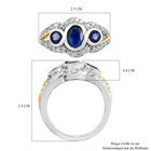 Masoala Saphir und Zirkon-Trilogie-Ring, 925 Silber zweifarbige Beschichtung, 2,70 ct. image number 6