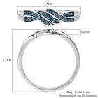 Blauer Diamant Ring 925 Silber platiniert  ca. 0,25 ct image number 5