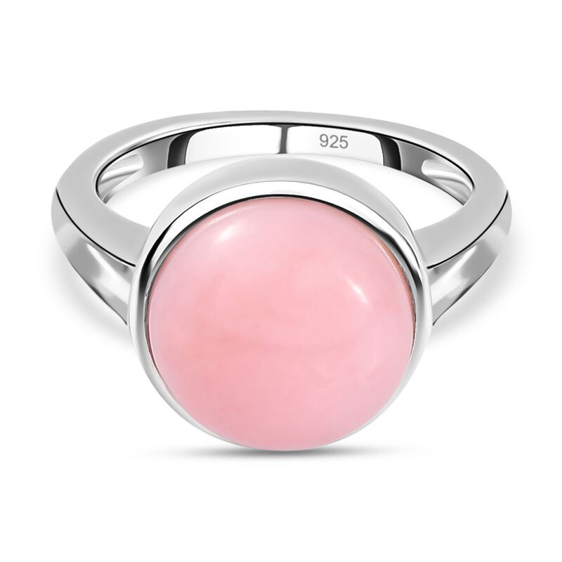 Natürlicher Peruanischer Rosa-Opal Ring, 925 Silber platiniert, ca. 5.79 ct image number 0