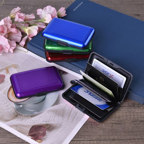 5er Set - RFID gesch&uuml;tzte Aluminium-Kartenh&uuml;llen, einfarbig image number 3