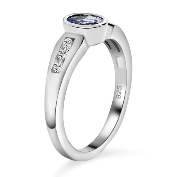 Tansanit und Zirkon Ring - 0,63 ct. image number 5