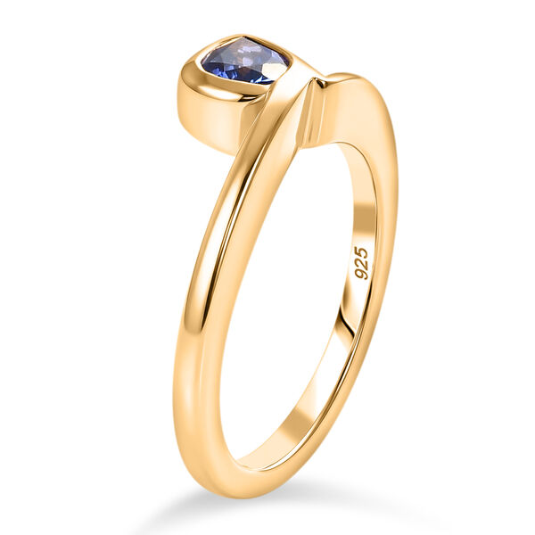 Tansanit-Ring, 925 Silber Gelbgold Vermeil  ca. 0,69 ct image number 5