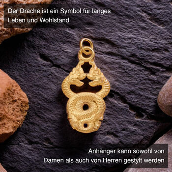 Drachen 1,21 Gramm Anh&auml;nger in 999 Gold