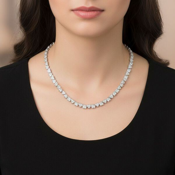 LUXURIANT DIAMOND - Lab Grown Diamant SI-GH SGL zertifiziert Halskette ca. 45 cm 925 Silber rhodiniert ca. 3,00 ct. image number 3