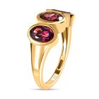 AAA Orissa Rose Granat Ring, 925 Silber Gelbgold Vermeil (Größe 20.00) ca. 3.05 ct image number 4
