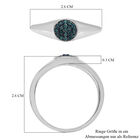 Blauer Diamant Ring 925 Silber Platin-Überzug (Größe 16.00) ca. 0,20 ct image number 5
