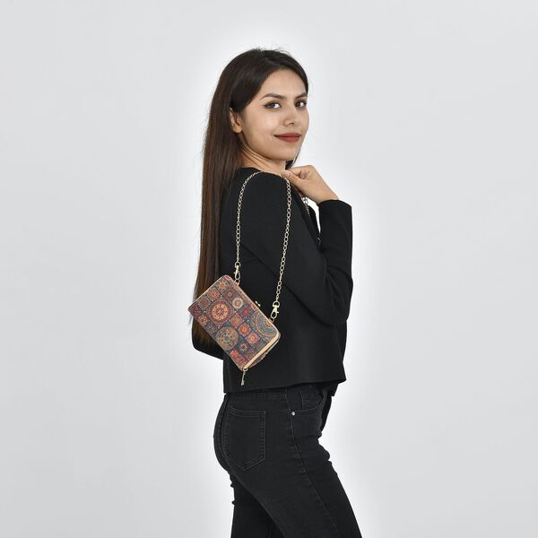 Crossbody Tasche aus Naturkork mit RFID-Schutz, Orient image number 2