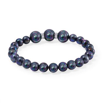 Pfauenfarbenes Muschelkernperle Schmuckset