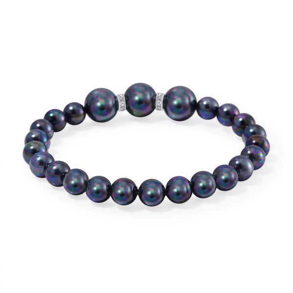 Pfauenfarbenes Muschelkernperle Schmuckset image number 4