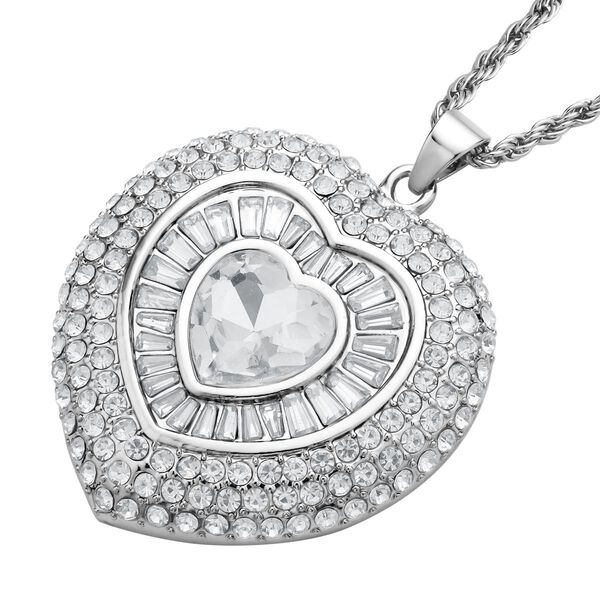 Weißer Kristall Schmuckset ca. 70 cm Eisen, Legierung image number 2