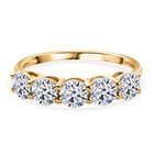 LUXURIANT DIAMOND - Lab Grown Diamant SI-GH Ring 925 Silber 750 Gelbgold Vermeil (Größe 20.00) ca. 2.00 ct