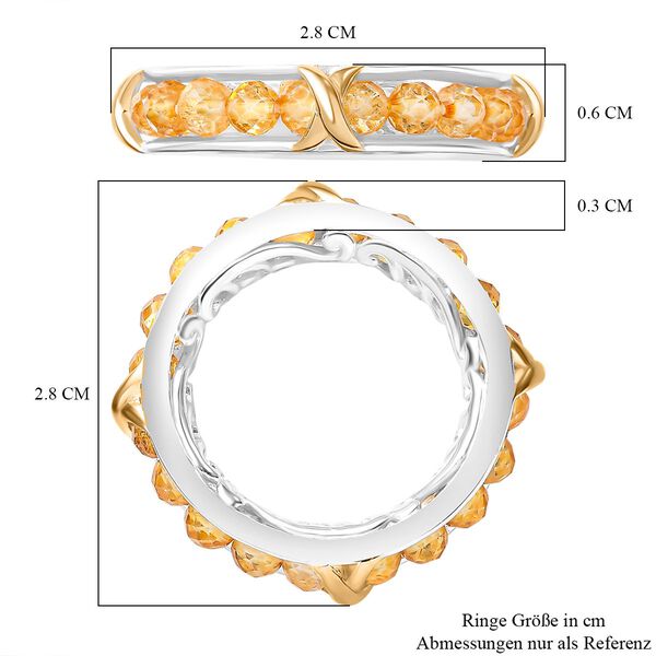 Citrin Ring Messing (Gr&ouml;&szlig;e 16.00) ca. 9,00 ct image number 7