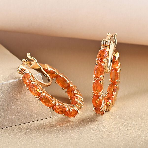 Salamanca Feueropal Inside-Out-Creolen - 2,81 ct. image number 2