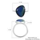 Boulder Opal Triplett Ring 925 Silber Platin-Überzug image number 5