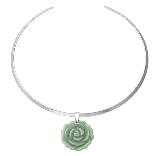 Grüner Aventurin Halskette ca. 95,00 ct image number 0