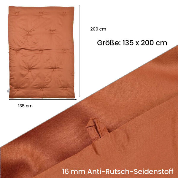 Serenity Night: Premium-Kollektion Herbst-Winter-Steppdecke aus 100 % Bambus mit hochwertiger Kunstdaunenfüllung – 135 x 200 cm, Kupferfarben image number 5