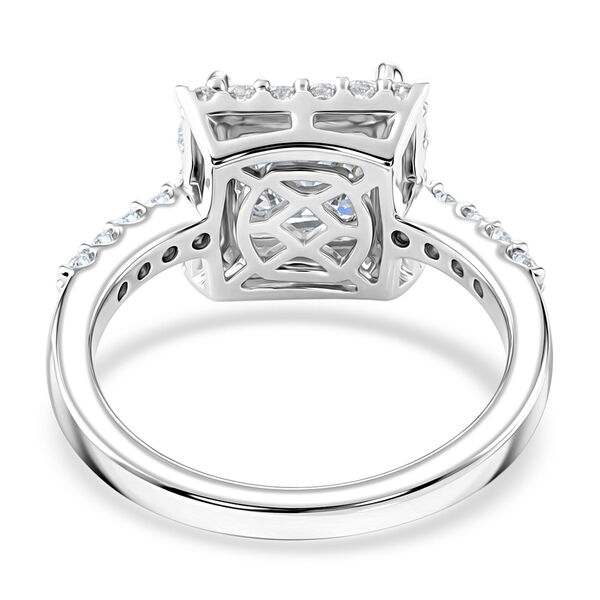 LUSTRO STELLA Hergestellt mit ZIRKONIA Ring 925 Silber Platin-&Uuml;berzug (Gr&ouml;&szlig;e 16.00) ca. 4,05 ct image number 6