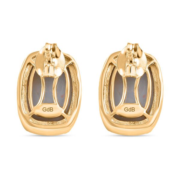 Blaue Fenster Drusy Ohrringe - 10,48 ct. image number 5