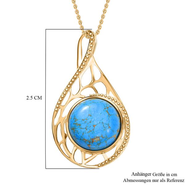 Blaues Türkis Schmuckset ca. 50 cm ca. 14.00 ct image number 6