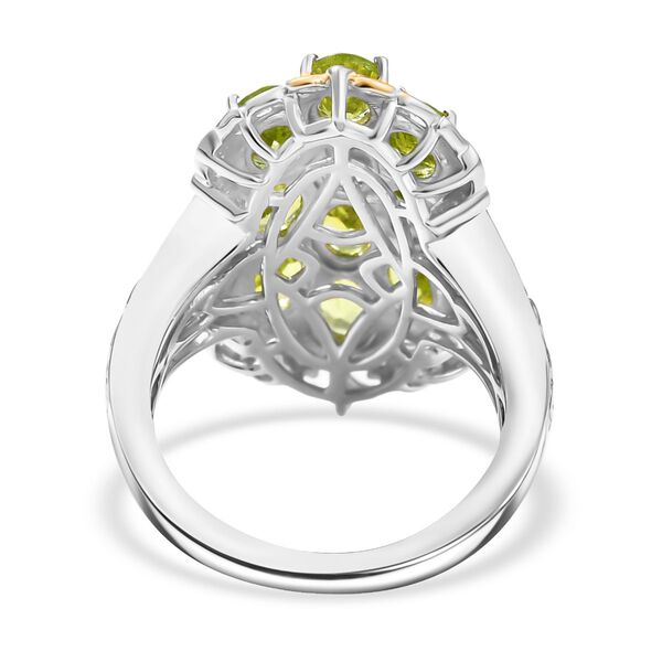 Natürlicher Peridot Ring Messing (Größe 17.00) ca. 4.89 ct image number 6