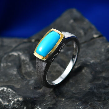 D'Joy AA Sleeping Beauty T&uuml;rkis Ring 925 Silber Rhodiniert (Gr&ouml;&szlig;e 20.00) ca. 1,24 ct