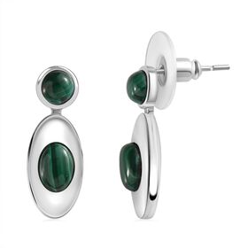 Malachit Ohrringe  Edelstahl ca. 4.26 ct