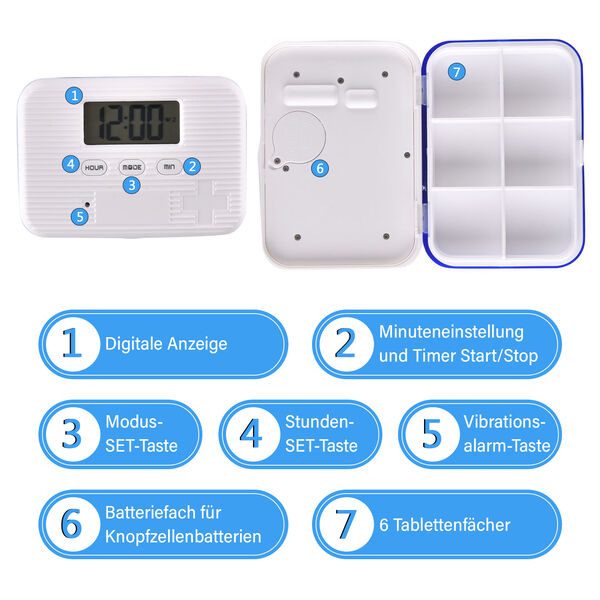 Pillendose mit Timer image number 4