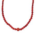 Schwamm Koralle Halskette ca. 50 cm Edelstahl platiniert ca. 88.88 ct