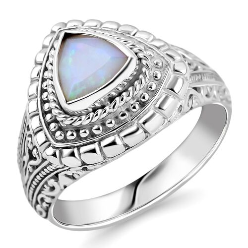 Royal Bali - Natürlicher, äthiopischer Welo Opal Ring 925 Silber (Größe 16.00) ca. 1.02 ct image number 0