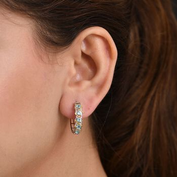 D&rsquo;Joy zweifarbige Paraiba Apatit Creolen - 1,28 ct.