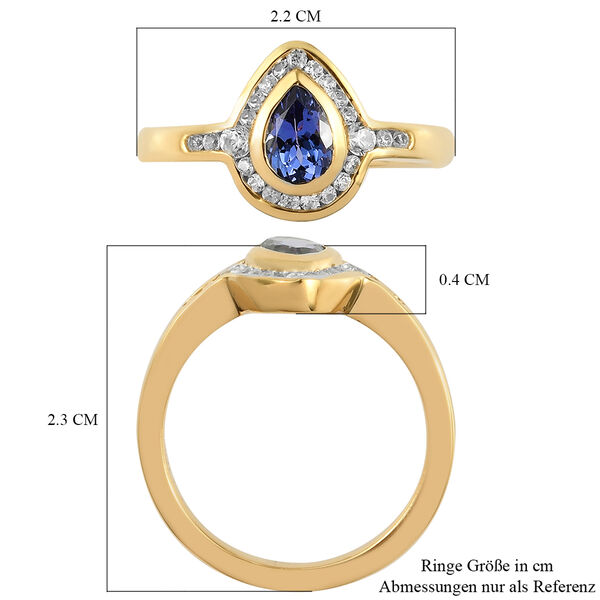 Tansanit und Zirkon Ring - 0,80 ct. image number 7