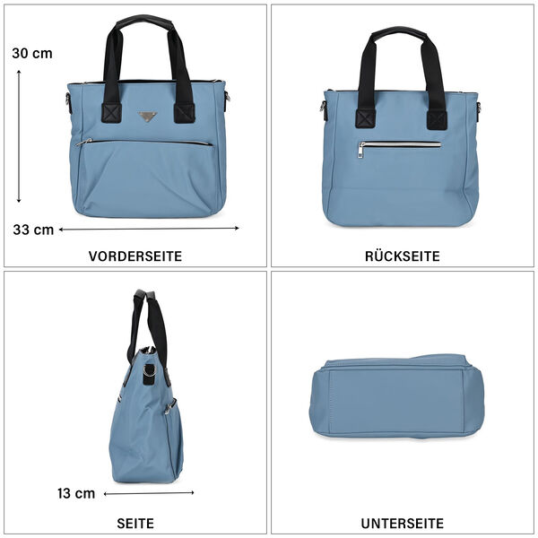 Praktischer Shopper mit verstellbarem Riemen, Blau image number 5