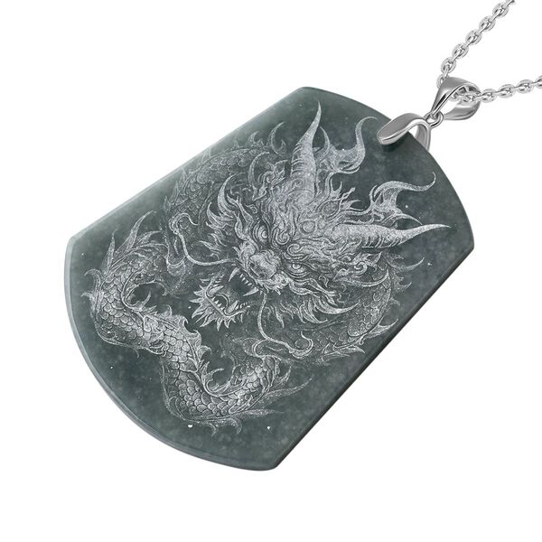 Jade Schmuckset 925 Silber rhodiniert ca. 110,00 ct. image number 3