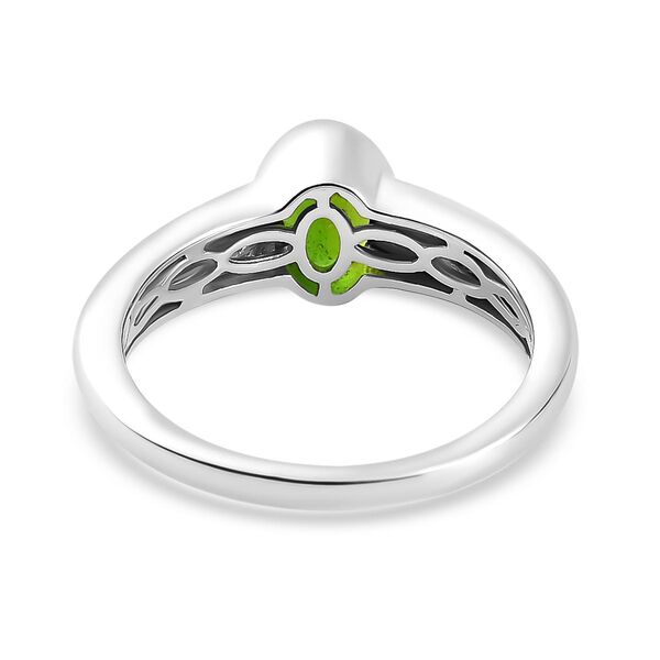 Nat&uuml;rlicher Chromdiopsid, 925 Silber platiniert, ca. 1,00 ct image number 6