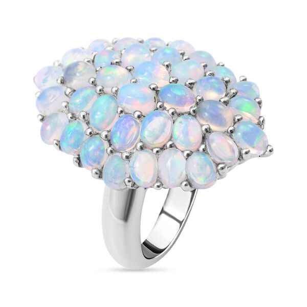 Nat&uuml;rlicher, &auml;thiopischer Welo Opal Ring, 925 Silber platiniert, ca. 4.68 ct image number 2