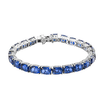 Ceylon Farbe Quarz-Armband, ca. 20 cm, 925 Silber platiniert ca. 34,45 ct