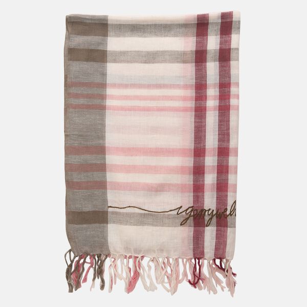 100% Baumwolle Unisex Schal, Gr&ouml;&szlig;e 200x70 cm, Rosa image number 3