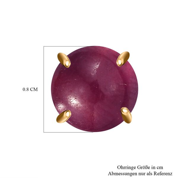 AAA Afrikanische Rubin Ohrringe in 375 Gold - 6,2 ct. image number 6
