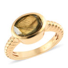 Labradorit Solitär Ring 925 Silber 585 Vergoldet image number 3