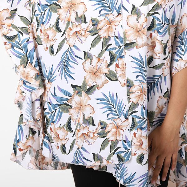 Muster Kimono mit Rüschen, Einheitsgröße Tropical image number 4