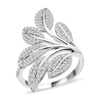 LUSTRO STELLA -  Wei&szlig;er Zirkonia Ring, 925 Silber rhodiniert (Gr&ouml;&szlig;e 19.00)