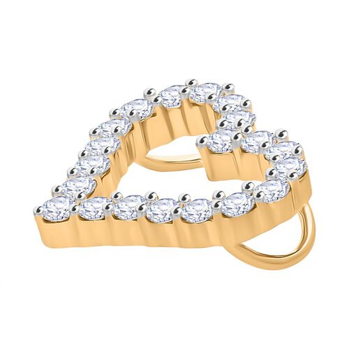 LUXURIANT DIAMOND- SI-GH Labor Diamant Anhänger, 925 Silber Gelbgold Vermeil - 0,50 ct. image number 3