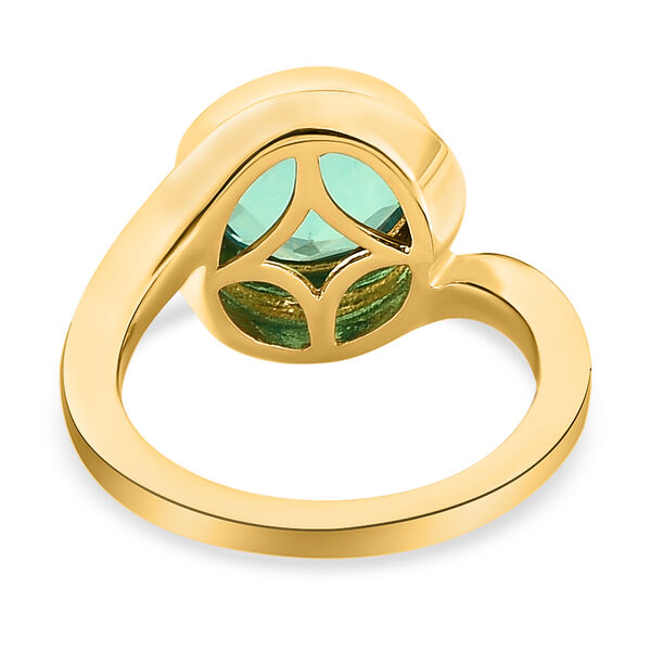 Pfau Triplett Quarz-Ring, 925 Silber vergoldet  ca. 2,95 ct image number 6