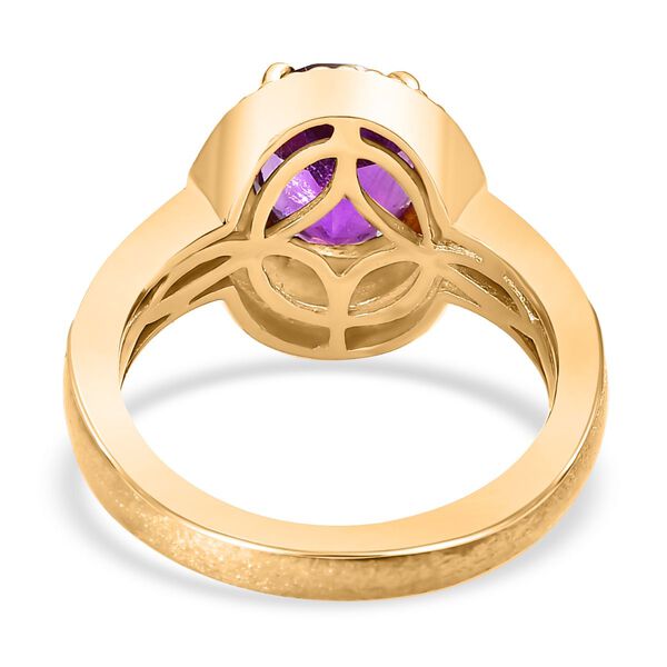 Afrikanischer Amethyst Ring Messing  (Größe 20.00) ca. 1,65 ct image number 6