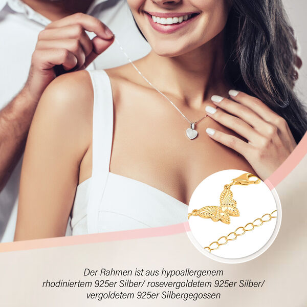 Karabinerverschluss mit Extender, vergoldetes 925er Silber image number 3