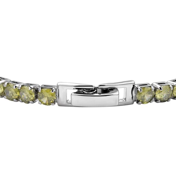 Peridot Zirkonia-Ohrstecker mit Armband, reines Messing ca. 41,00 ct image number 4