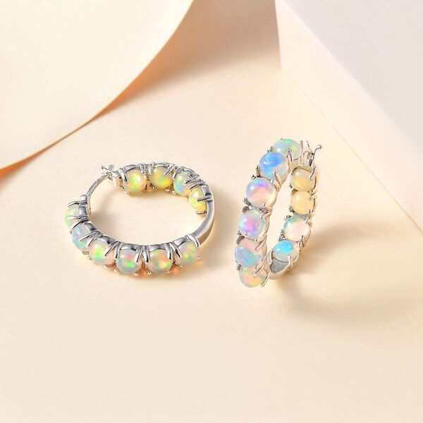 AA Natürliche, äthiopische Welo Opal Ohrringe - 3,34 ct. image number 2