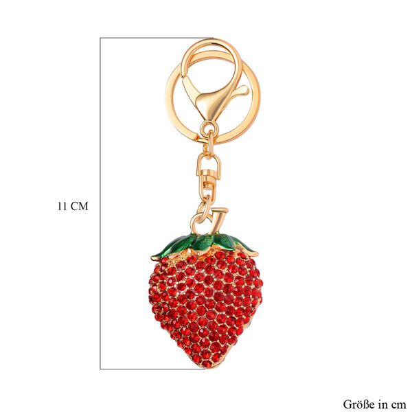 3 St&uuml;ck Dekorativer Schl&uuml;sselanh&auml;nger, Erdbeere, Elefant, Ballerina, mehrfarbig image number 11