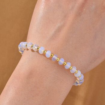 Opalite Armband Flexibles Reine Legierung gelb vergoldet ca. 20.00 ct