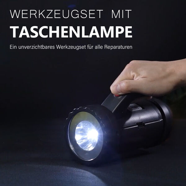 Vielseitiges Werkzeug-Set mit Taschenlampe image number 4